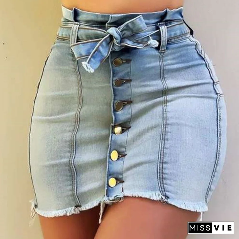 Women's Denim Skirts Soft comfortable Strengthy Elasticity Short Skirts for Women