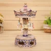 European retro double-layered carousel music box 