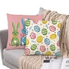 4pcs Easter Bunny Pillow Covers Decorative Couch Cushion Case 45x45cm Pillowcase