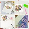 6pcs DIY Blossom Diamond Art Greeting Cards 5D Rhinestone Arts Birthday Card