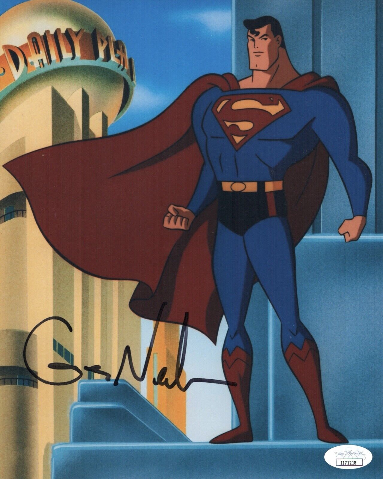 GEORGE NEWBERN Signed SUPERMAN Justice League 8x10 Photo Poster painting Autograph JSA COA Cert