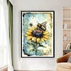 (Big Size) Bee On Sunflower- 11CT Stamped Cross Stitch 40*60cm/15.75*23.62in
