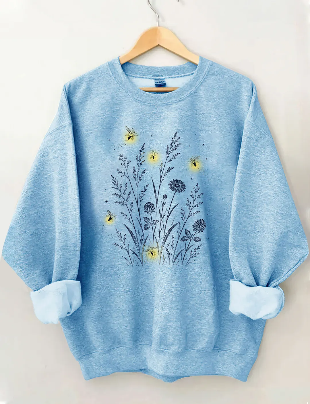 Firefly Wildflower Nature Lover Sweatshirt