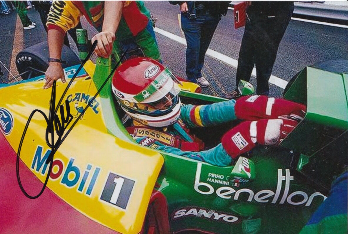 EMANUELE PIRRO HAND SIGNED BENETTON F1 6X4 Photo Poster painting 9.