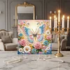 Framed Diamond Painting - Special Shaped - Butterfly and Flowers (25x25cm)