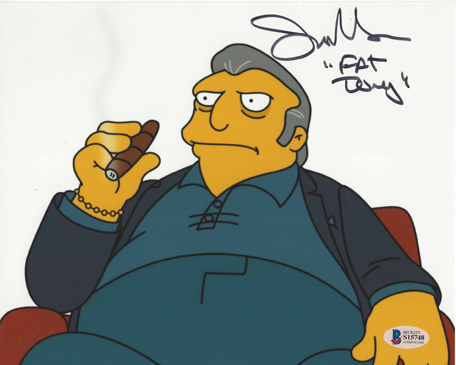 JOE MANTEGNA SIGNED AUTHENTIC 'THE SIMPSONS' FAT TONY 8X10 Photo Poster painting BECKETT BAS COA