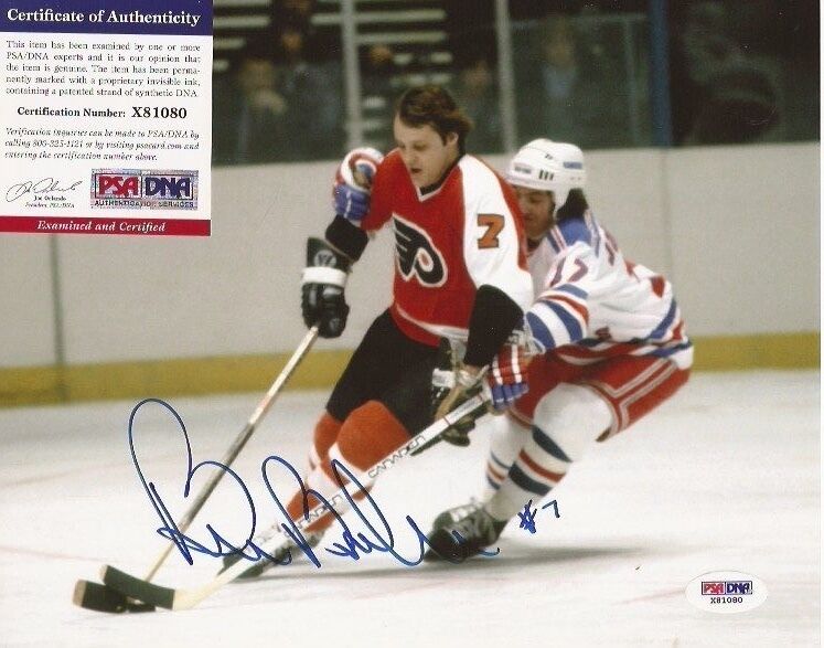 Bill Barber signed Philadelphia Flyers 8x10 Photo Poster painting HOF autographed PSA X81080