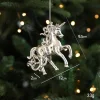 Electroplated Silver Platic Hanging Decors for Christmas Tree 