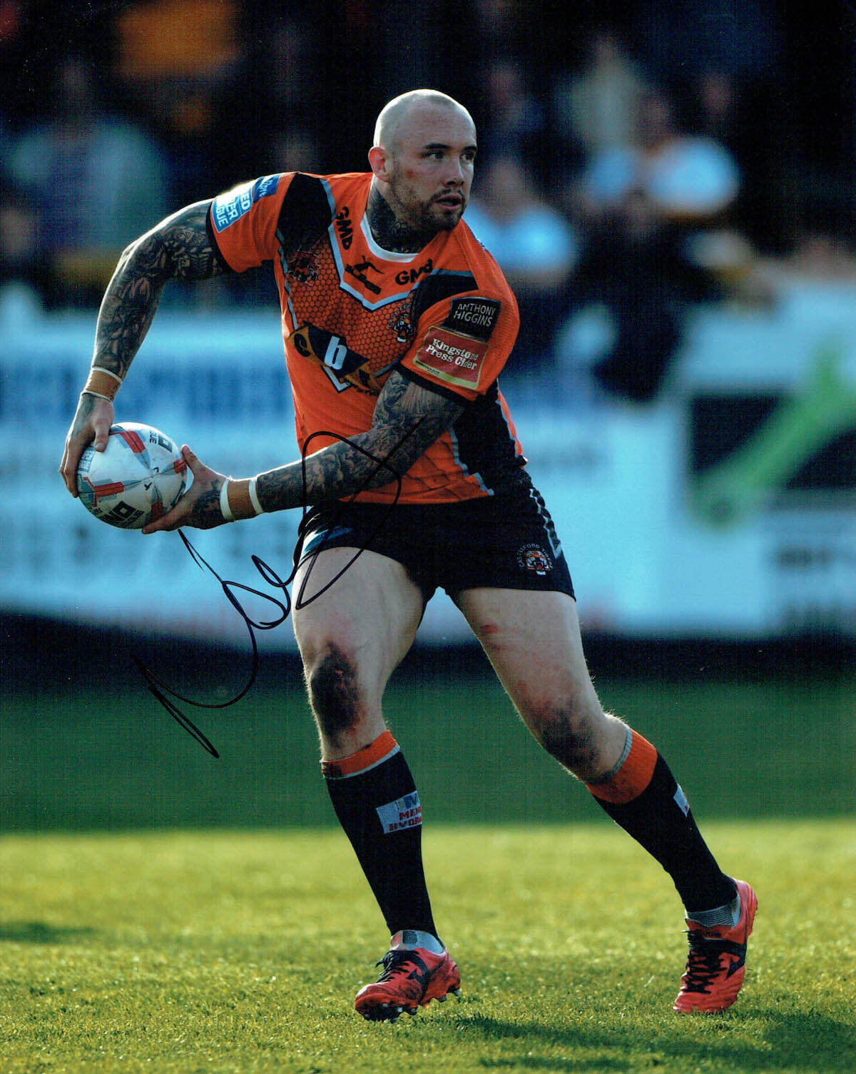 Nathan MASSEY Castleford Tigers Rugby Signed Autograph 10x8 Photo Poster painting AFTAL COA