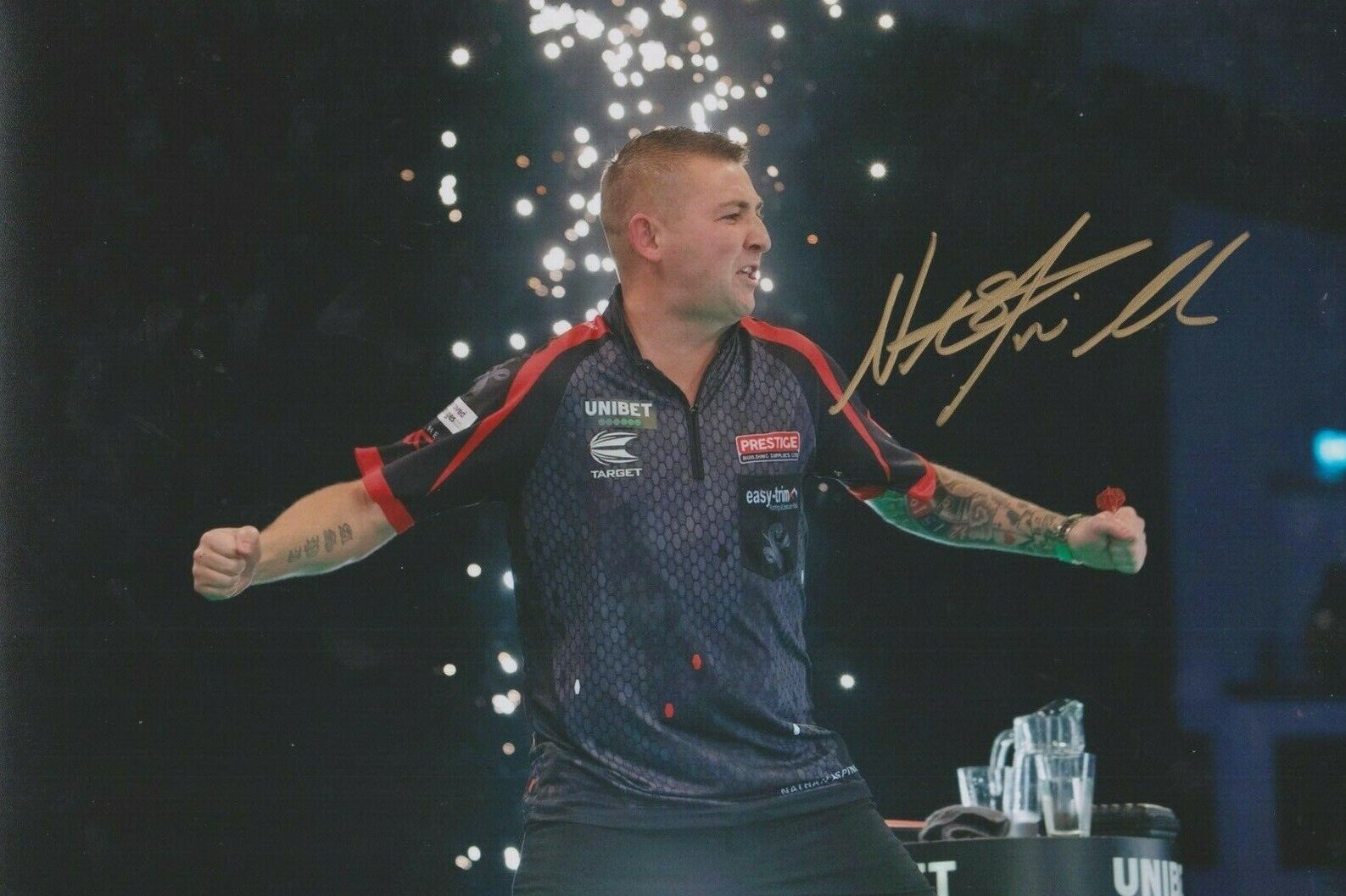 Nathan Aspinall **HAND SIGNED** 8x12 Photo Poster painting ~ Darts ~ AUTOGRAPHED