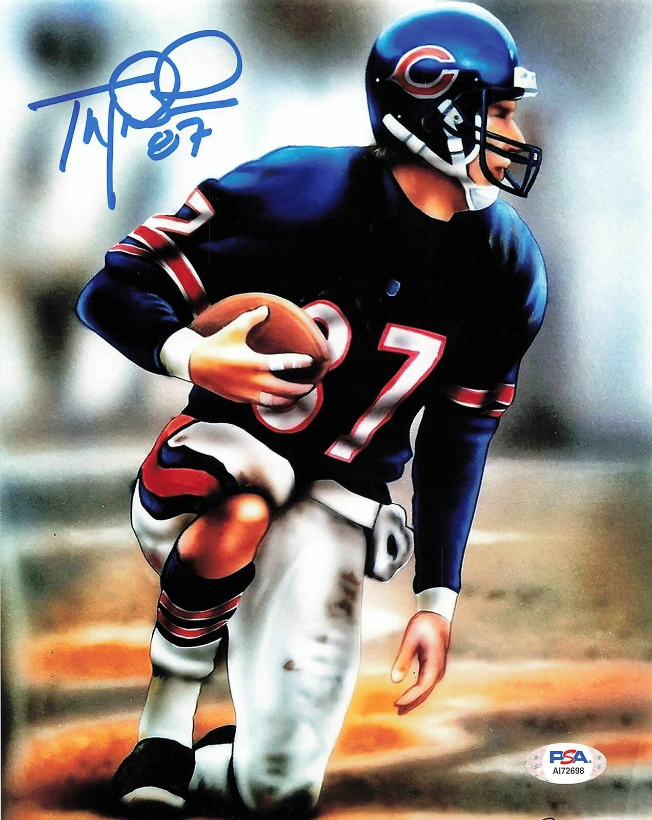 Tom Waddle Signed 8x10 Photo Poster painting PSA/DNA Chicago Bears Autographed