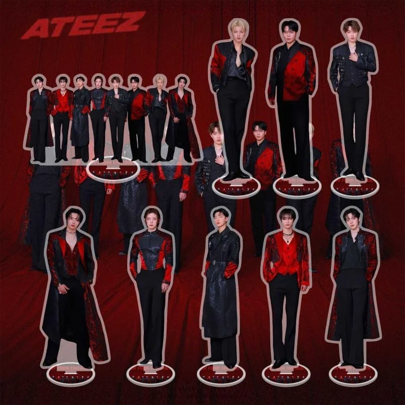 K-POP+アジア ATEEZ - ATEEZ wooyoung ateezcafe  ACRYLIC STAND Kpop ATEEZ Standdee Standing Figurine Desk Acrylic Stand