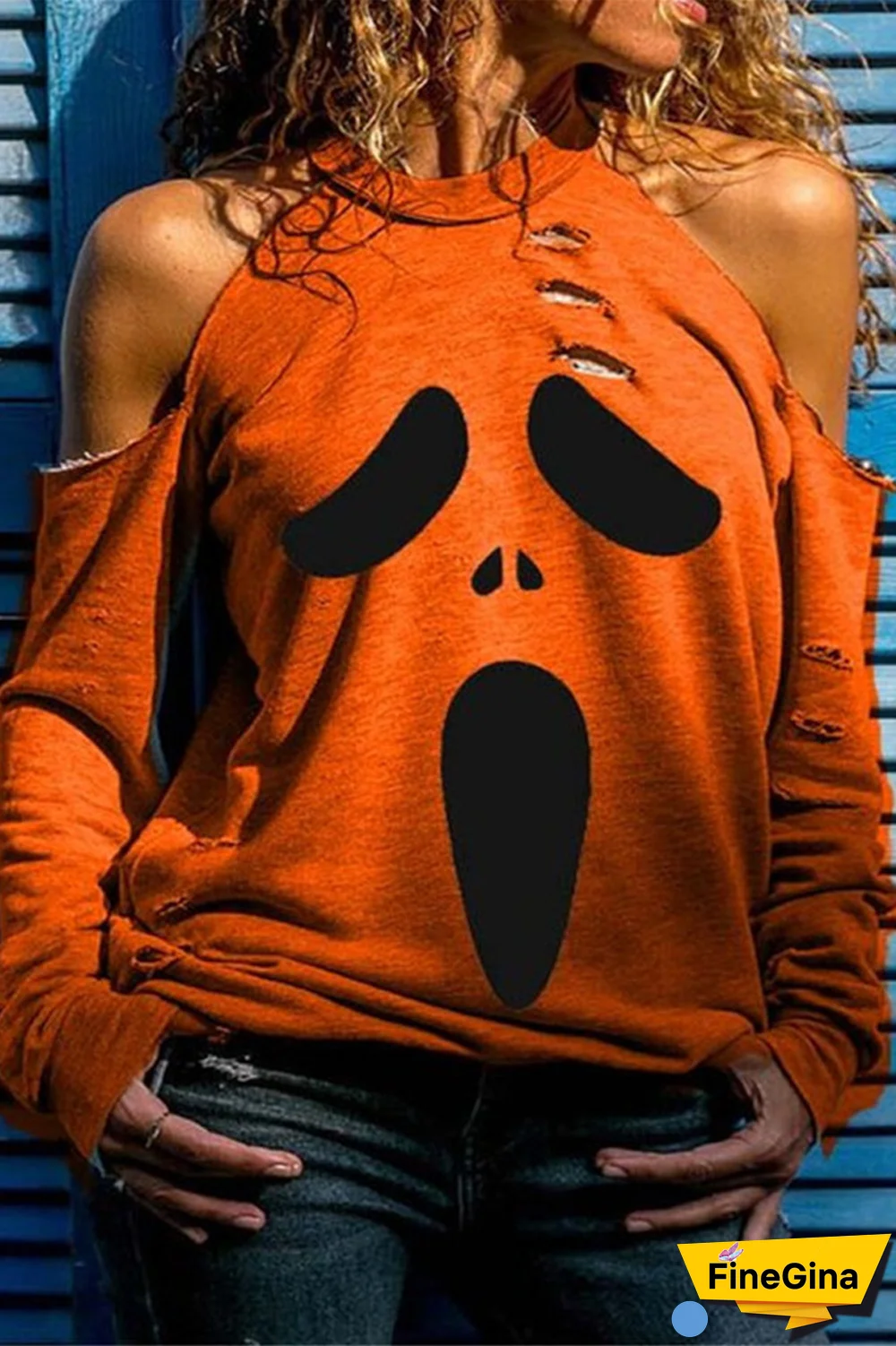 Cold Shoulder Hollow Out Top