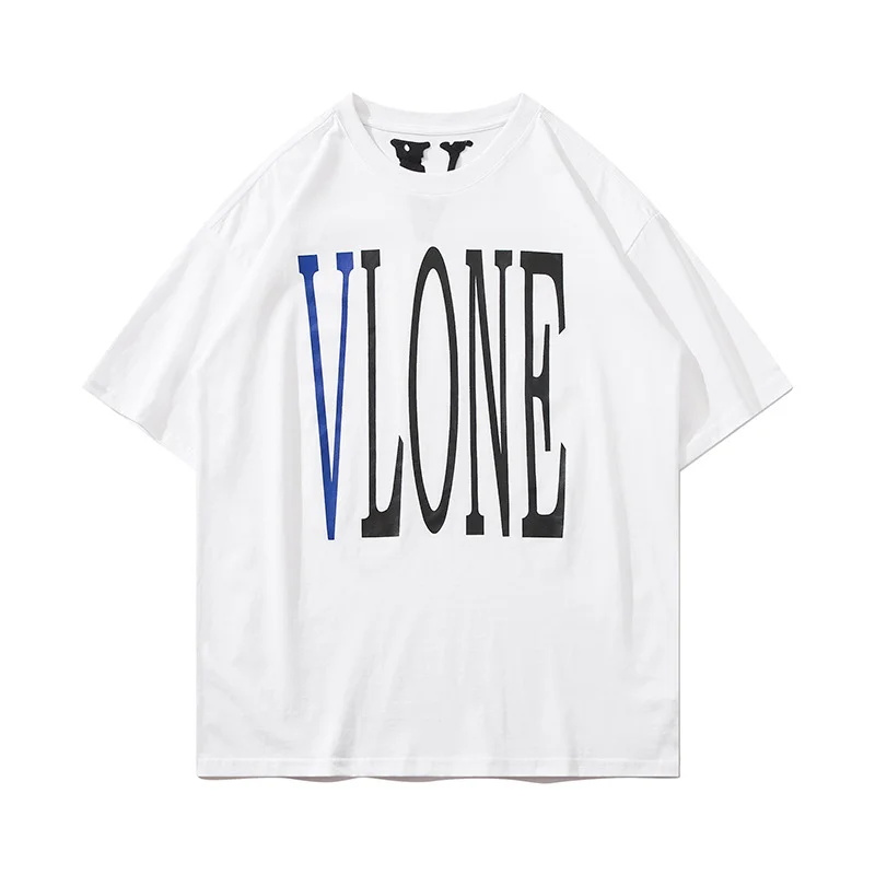 VLONE Short Sleeve Blue Large V Couple T-Shirt