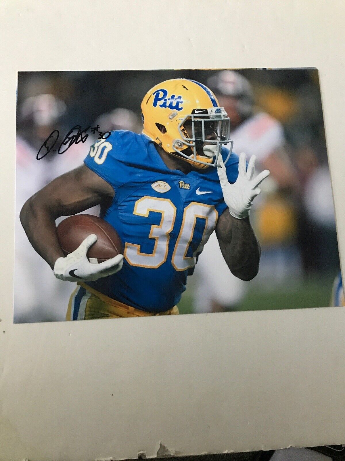 Qadree Ollison Pittsburgh Panthers Signed autographed 8x10 football Photo Poster painting D