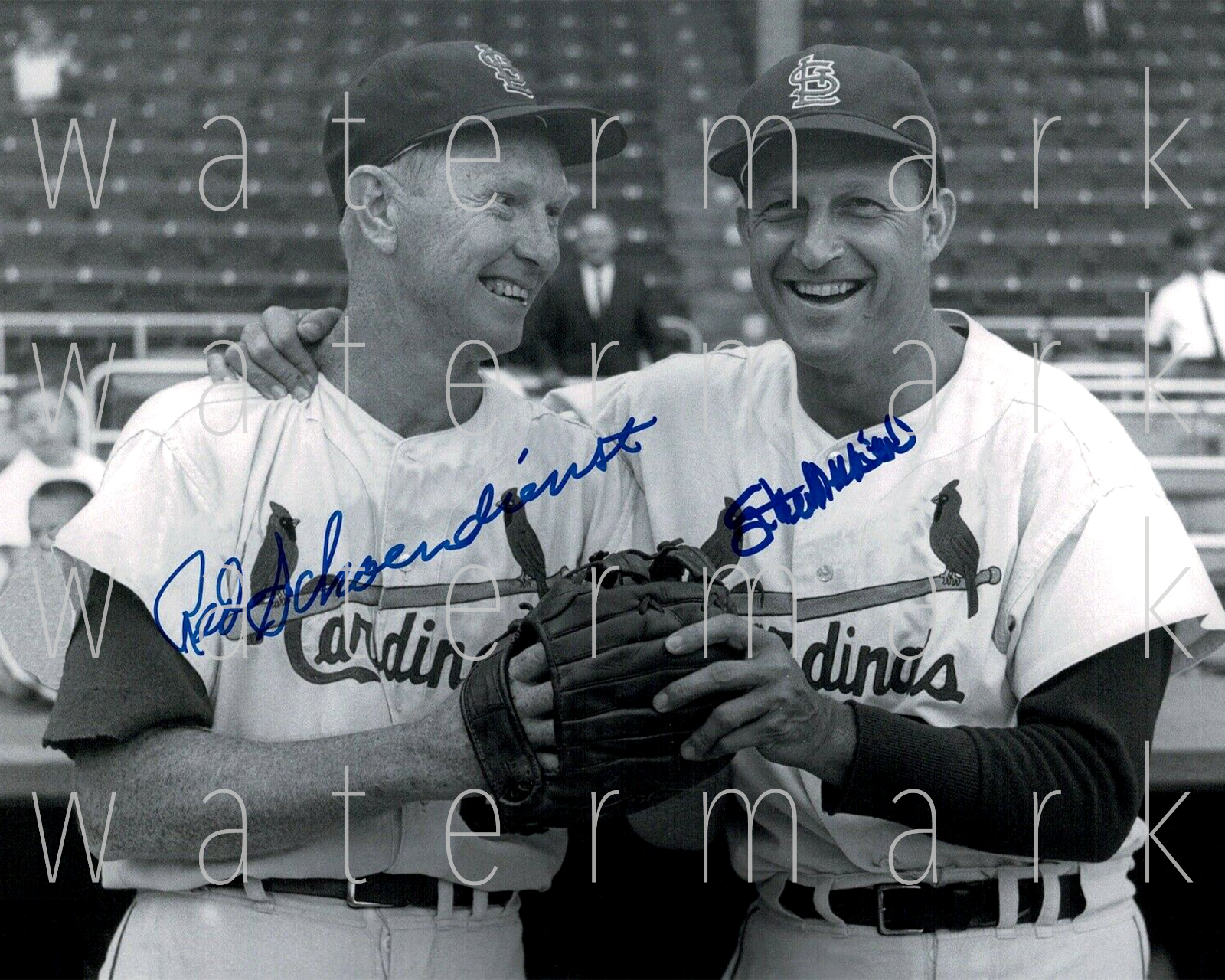 Stan Musial Schoendienst Cardinals signed 8X10 Photo Poster painting picture poster autograph RP