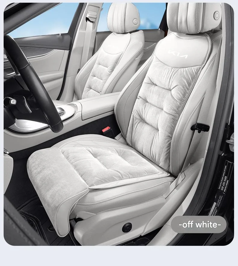 Car flannel extended leg rest seat cushion premium feel warm car seat mat