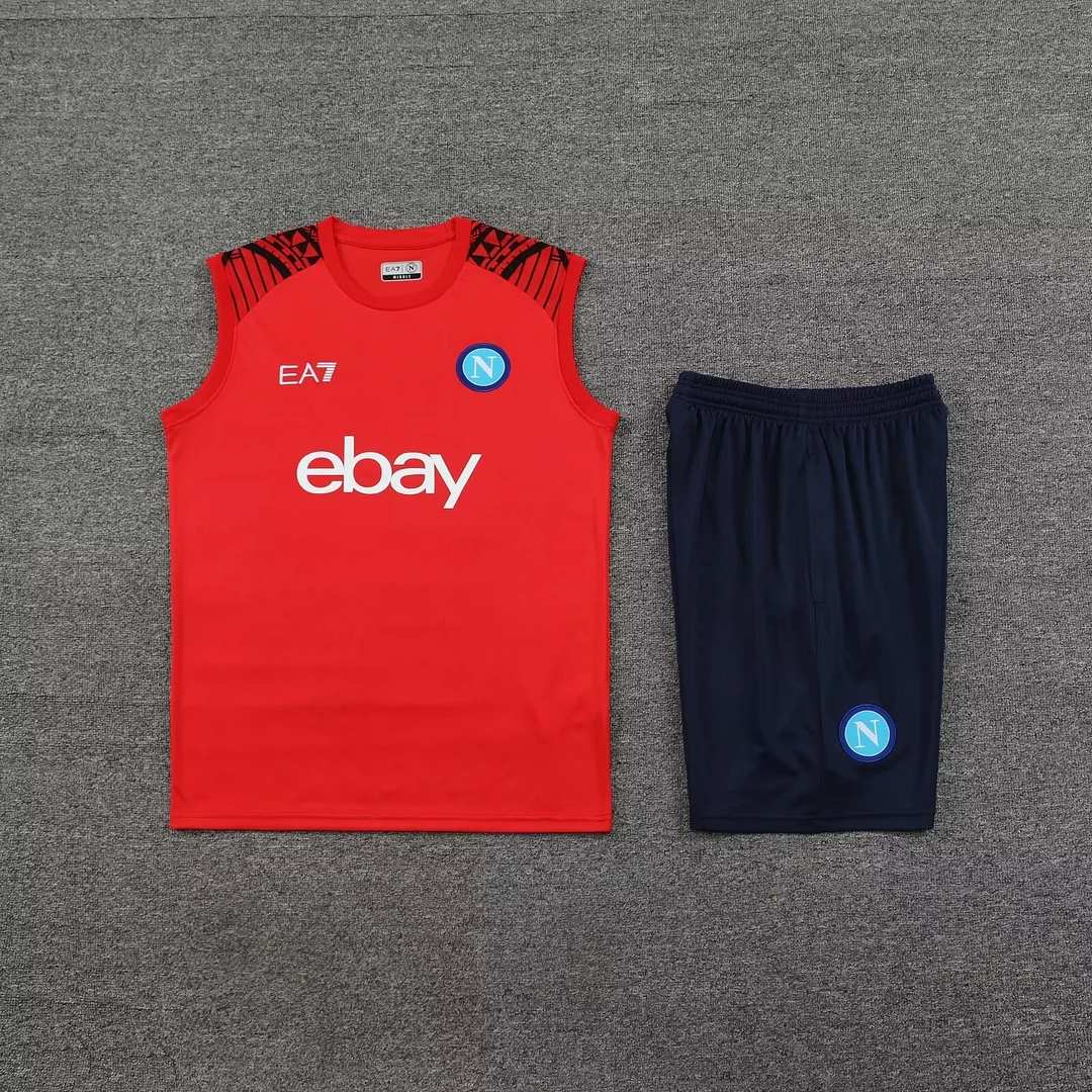 2024/2025 Napoli pre-match training Red Jersey+Shorts 1:1 Thai Quality