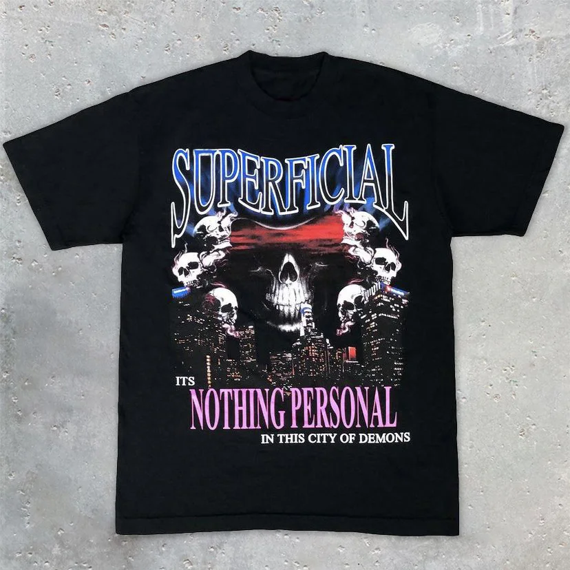 Statement skull print T-shirt