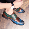 Brock Colorblock Plus Size Leather Shoes Men Wedding Dress Shoes -Dress Shoes