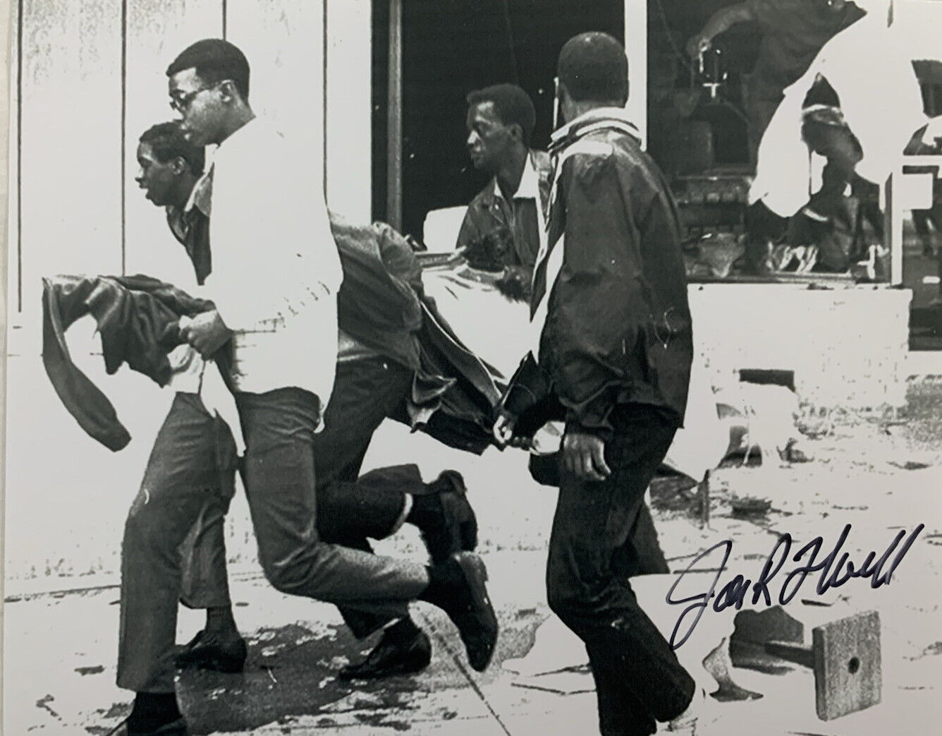 JACK THORNELL SIGNED 8x10 Photo Poster painting MARCH AGAINST FEAR JAMES MEREDITH AUTOGRAPH