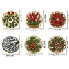 6pcs/set DIY Diamond Special Shape Pearl Art Hanging Wooden Christmas Tree Ornament Kit