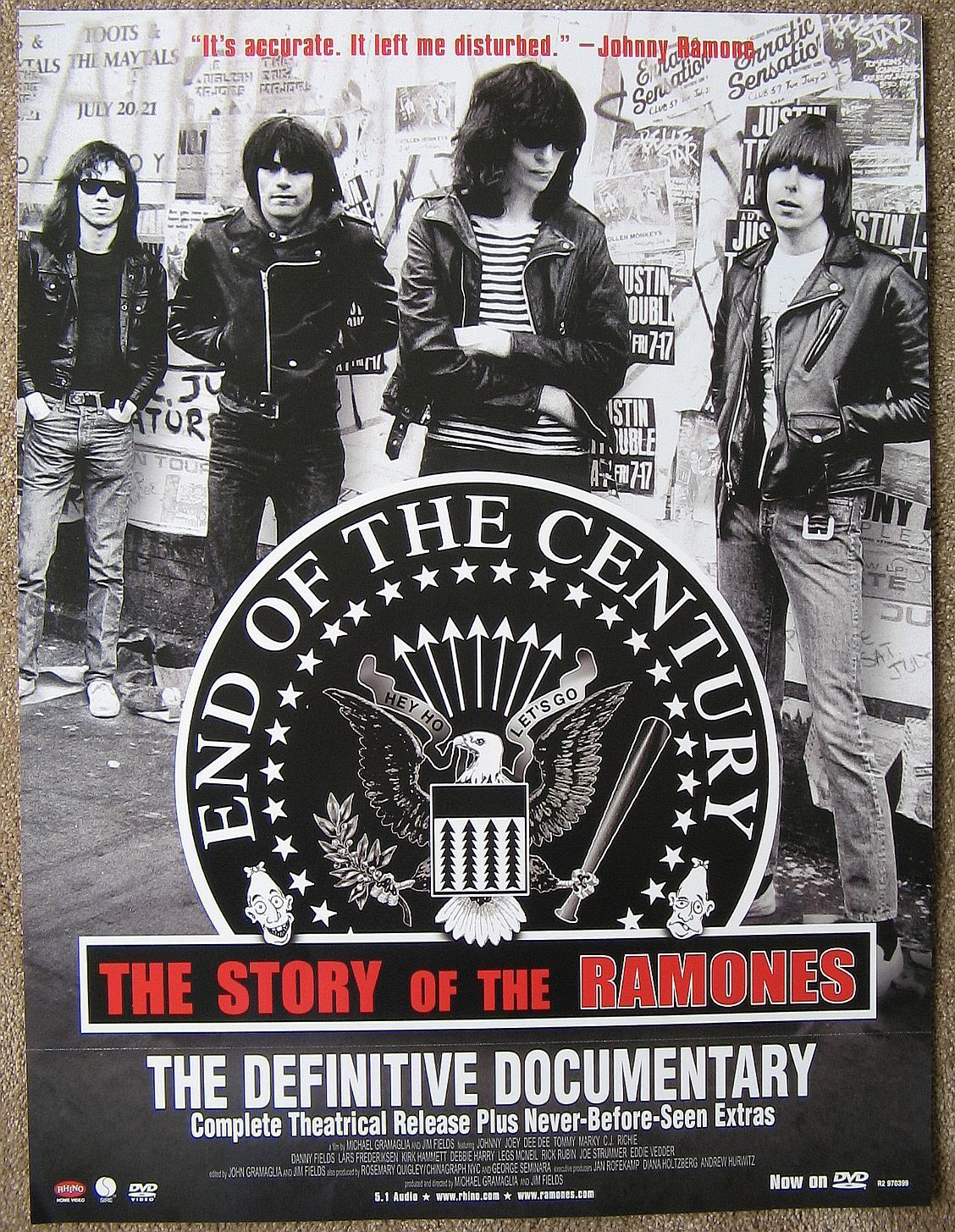 RAMONES 2005 POSTER End Of The Century Story Of the Ramones Documentary