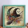 (US Only)Halloween Hat Printed Cross Stitch Kit 40x40cm DIY 11CT Embroidery Craft Set