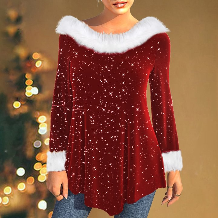 Shining Star Light Pattern Ladies Fashion Blouse