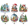 Acrylic Special Shaped Cartoon Christmas House Desktop Diamond Art Kits