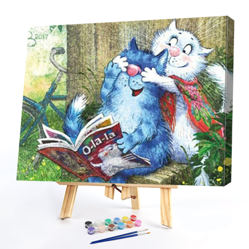 

50*40cm - Paint By Numbers - Cat, 501 Original