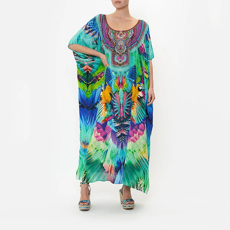 Long Casual Printed Cover Up