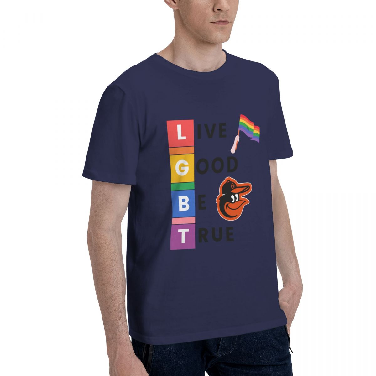 Baltimore Orioles LGBT Pride Cotton T-Shirt Men's