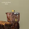 Rock and mineral wabi-sabi style tea cup, master cup, Dunhuang Mogao Grottoes retro Zen-style single cup ceramic tea set, Kung Fu tasting cup