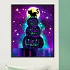 Diamond Painting-DIY Full Round Drill Jack O Lantern Black Cat(40x50cm)