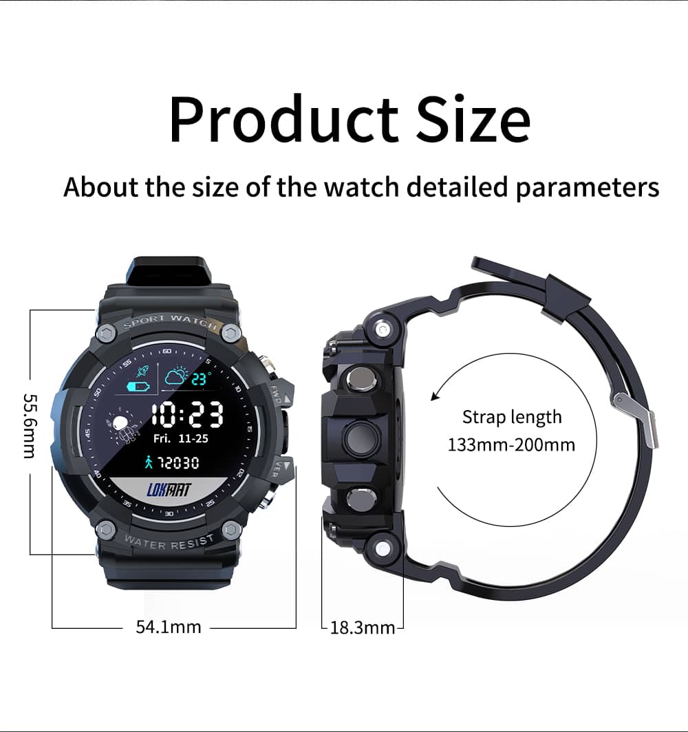 Findtime Military Smart Watch Heart Rate Blood Pressure Monitor 15+ Days Battery Life IP68 Waterproof