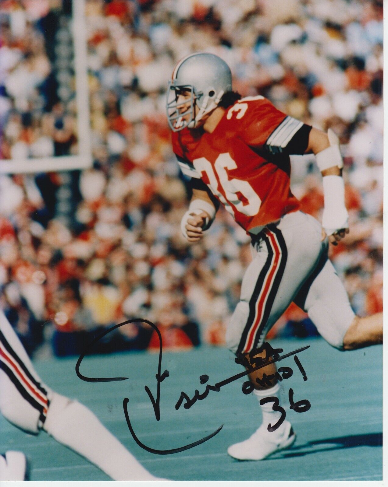 Tom Cousineau #2 8x10 Signed Photo Poster painting W/ COA Ohio State Buckeyes -