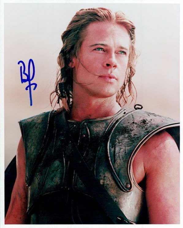 Brad Pitt (Troy) signed 8x10 Photo Poster painting in-person