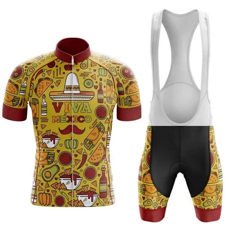 VIVA MEXICO Men's Short Sleeve Cycling Kit