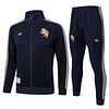 Joyfball 2025/2026 Juventus Long Zipped Jacket Royal Blue Football Jersey （Vintage style）