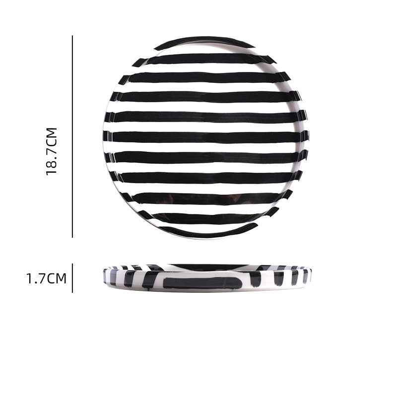 Casual Cute Stripe Ceramics Plate Water Bottles 1 Piece 1 Set