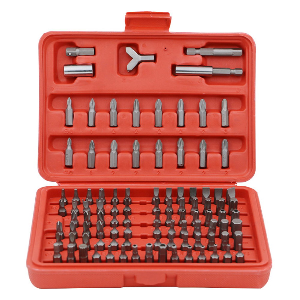 

100pcs Chrome Vanadium Security Screwdriver Tamperproof Torx Hex Bit Set, 501 Original