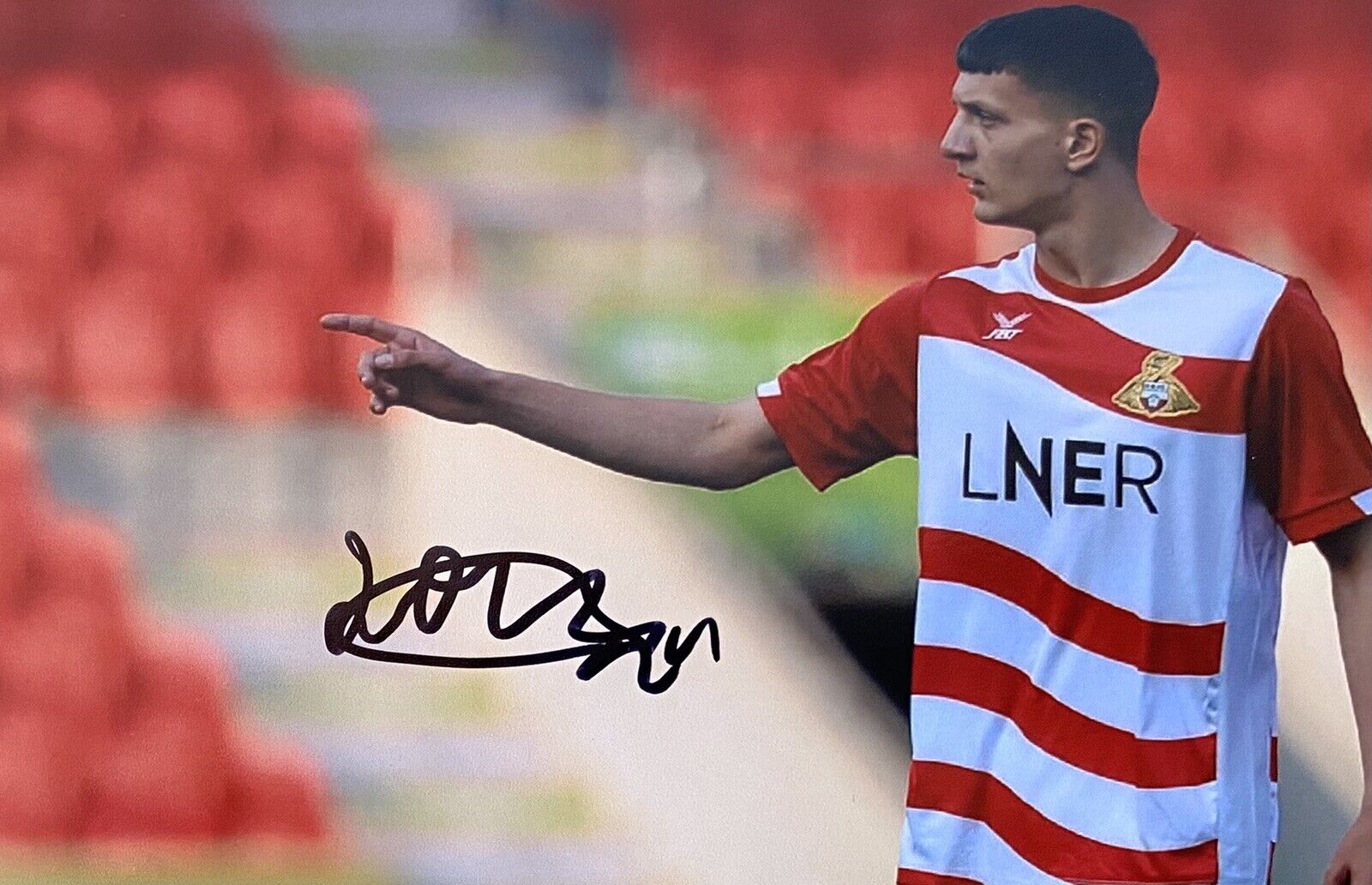 Lirak Hasani Genuine Hand Signed Doncaster Rovers 6X4 Photo Poster painting