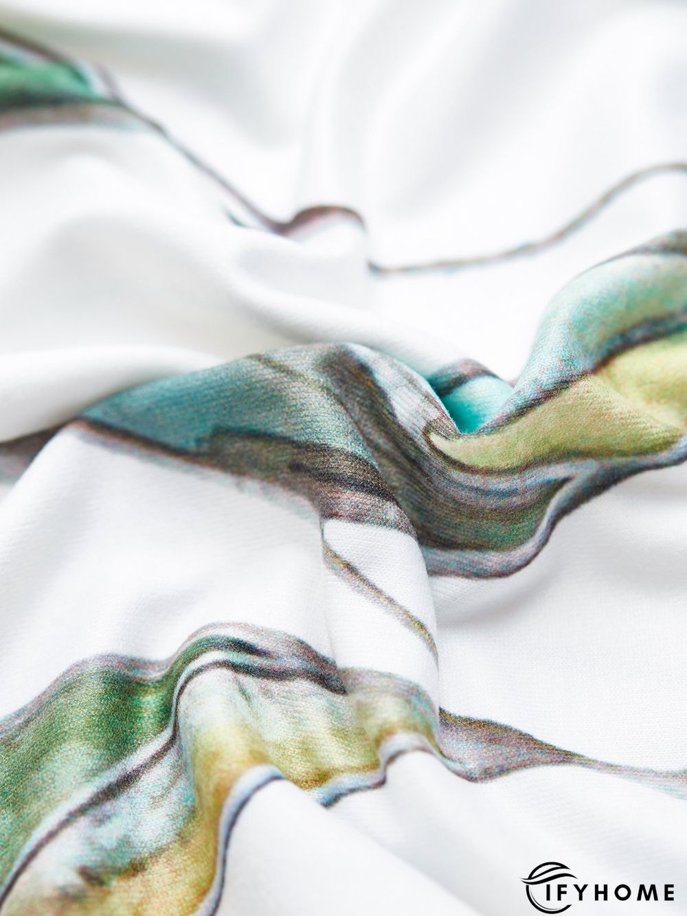 Printed Casual Square Neck Short Sleeve Dress | IFYHOME