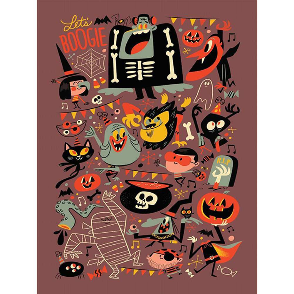 

40*50CM - 11CT Stamped Cross Stitch - Halloween, 501 Original