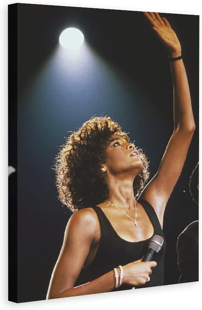 Whitney Houston Famous Rock Singer (8) Canvas Poster Bedroom Decor Sports Landscape Office Room Decor Gift,Canvas Poster Wall Art Decor Print Picture Paintings for Living Room Bedroom Decoration 12x18 12x18inchs(30x45cm)
