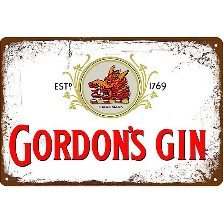 Gordon'S Gin - Vintage Tin Signs/Wooden Signs - 8*12Inch/12*16Inch