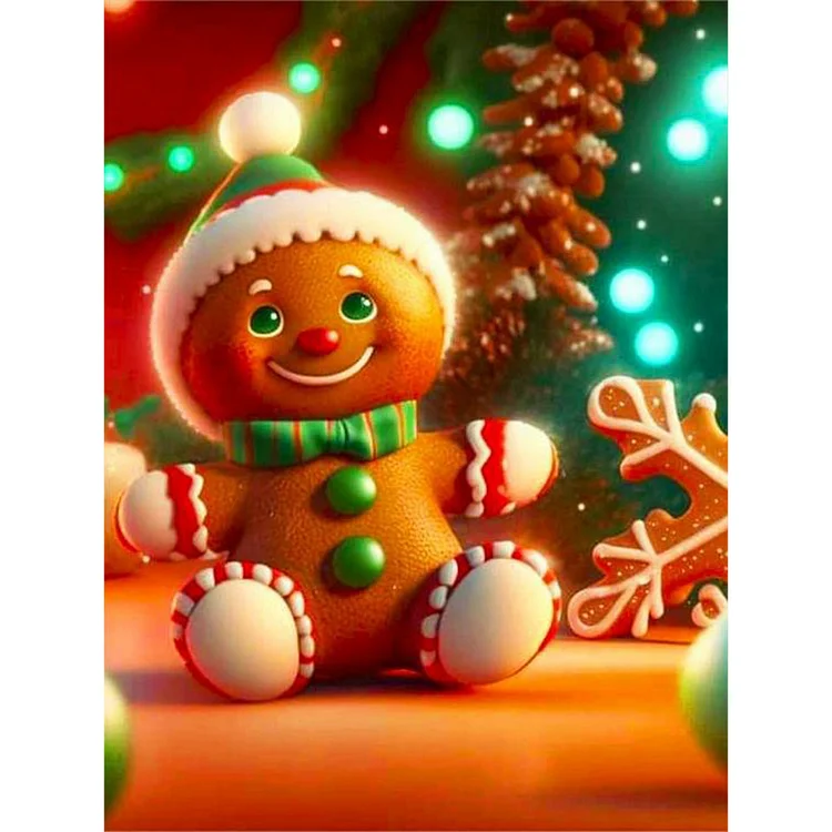 Christmas Cookie Man 30*40CM (Canvas) Full Round Drill Diamond Painting gbfke