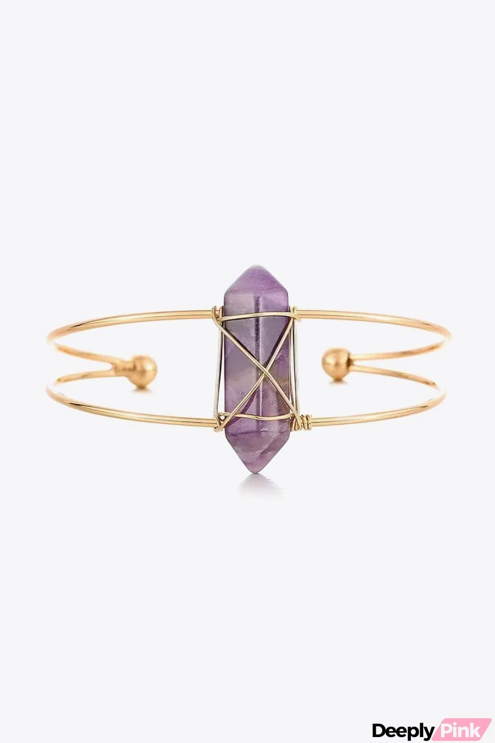 Crystal Double-Layered Open Bracelet