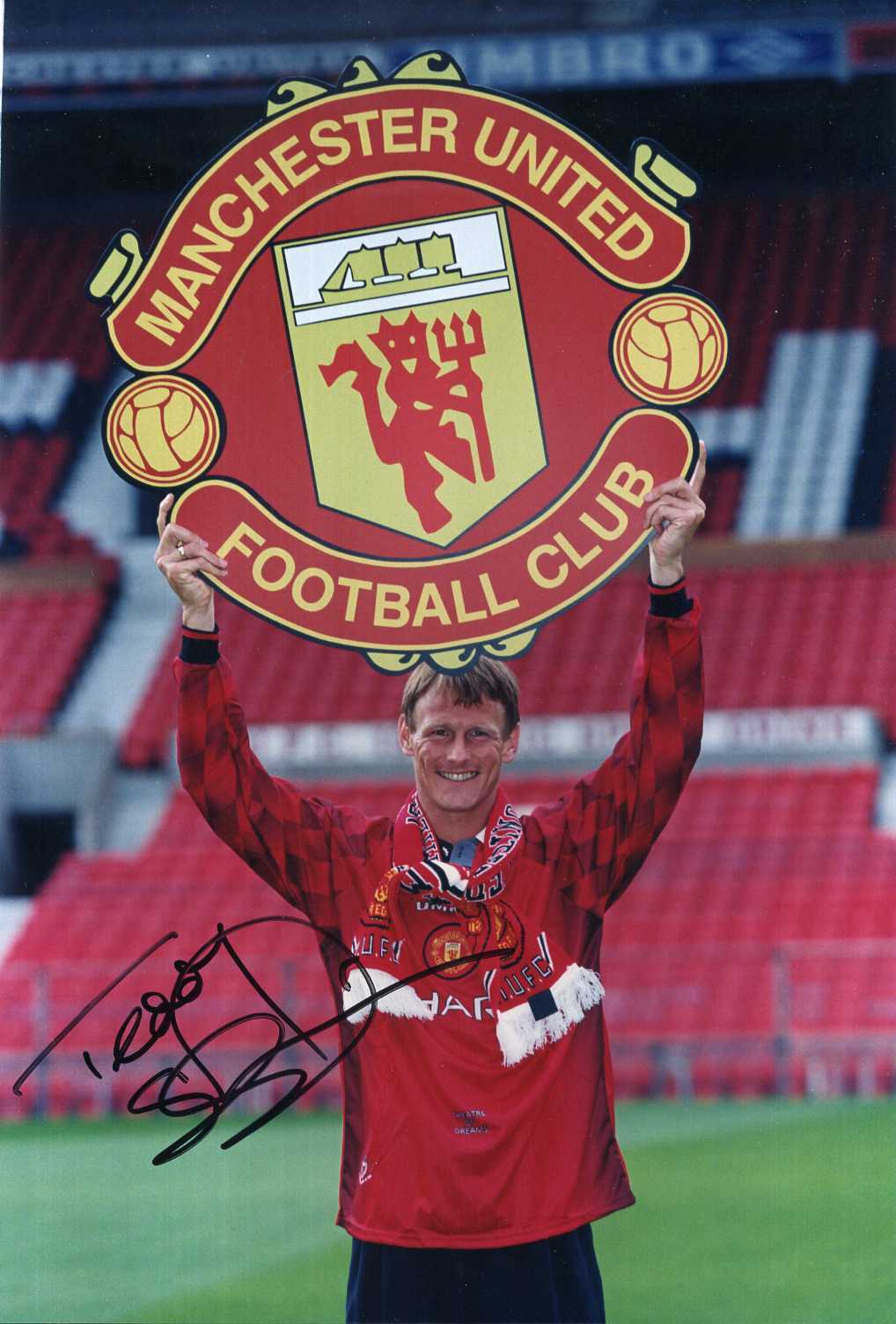 TEDDY SHERINGHAM Signed Photo Poster paintinggraph - Manchester United & England - Preprint